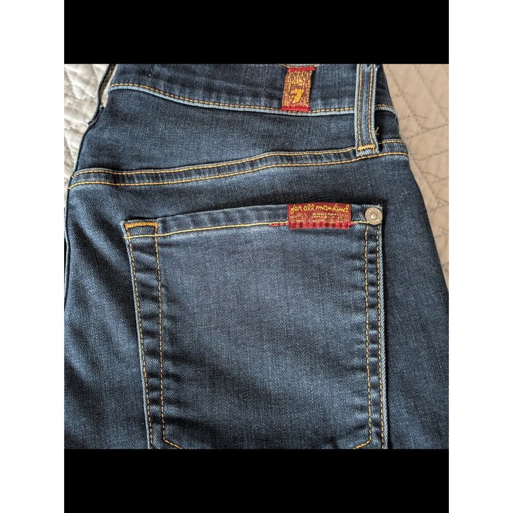 7 For All Mankind Jeans Women's Size 27 Dark Blue b(air) the Ankle Skinny